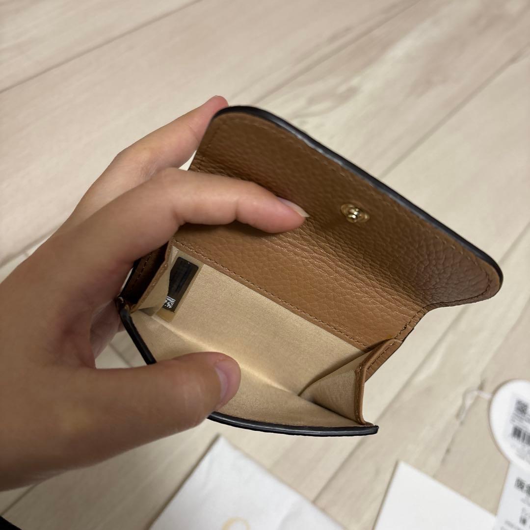 新品未使用　美品　Chloé ブラウン 三つ折り財布　アルファベット　N