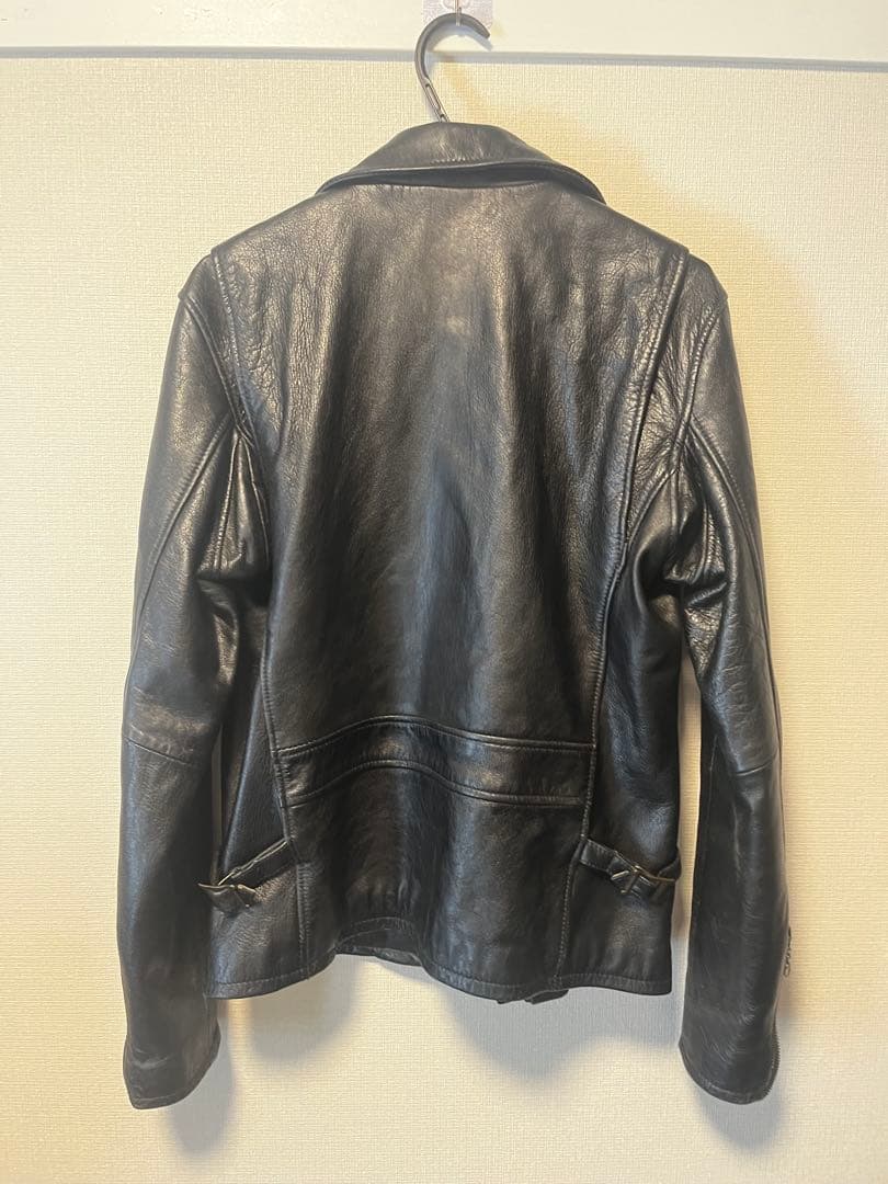 ル*読様 AVIREX トラッカーライダースレザージャケット38 ゴートスキン