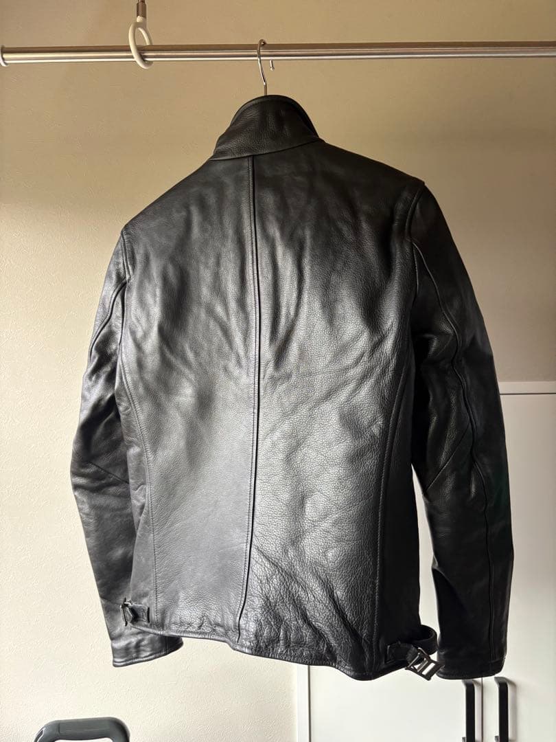 ジャーナルスタンダード ブラックレザーシングルライダースジャケット