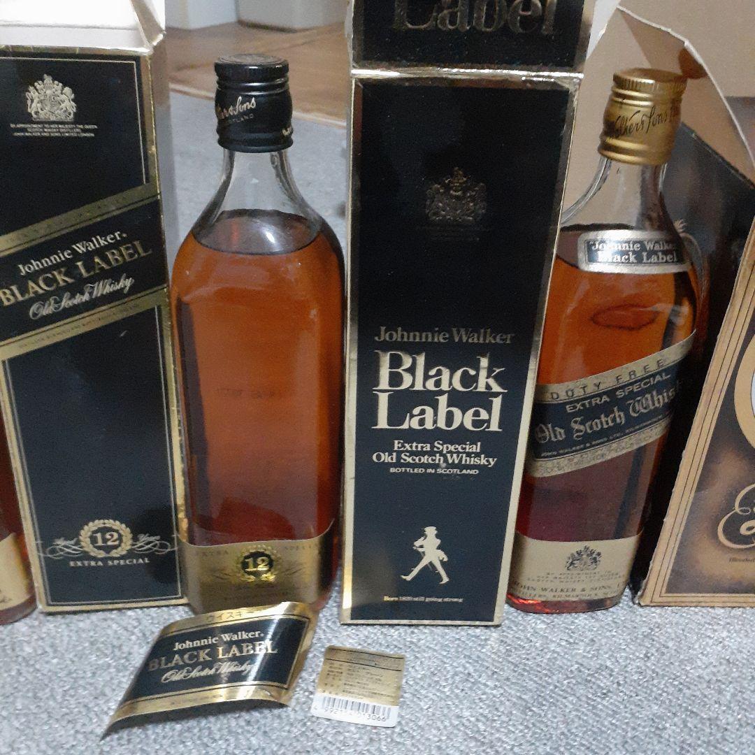 古酒　Johnnie Walker Black Label 12年 全4本セット