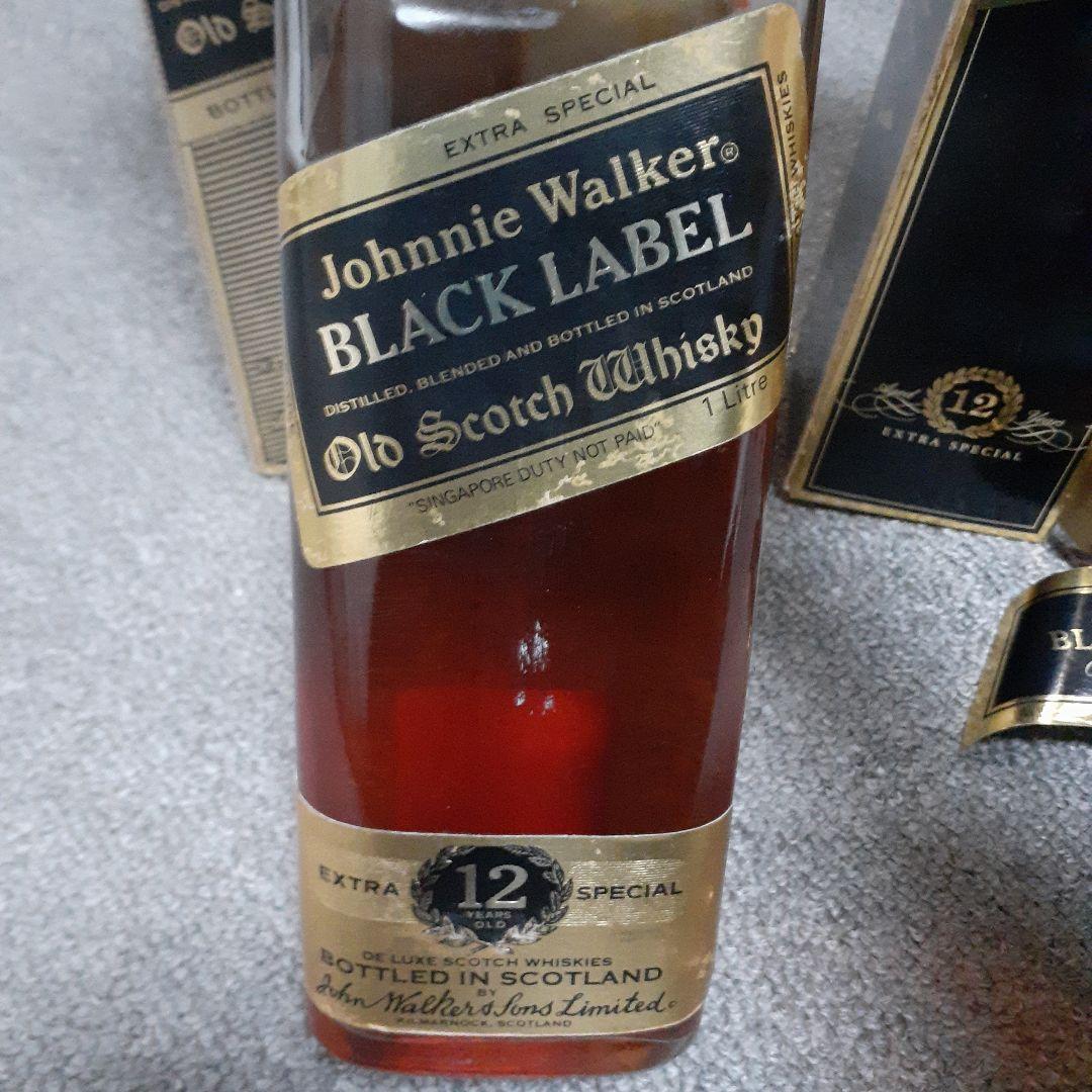 古酒　Johnnie Walker Black Label 12年 全4本セット