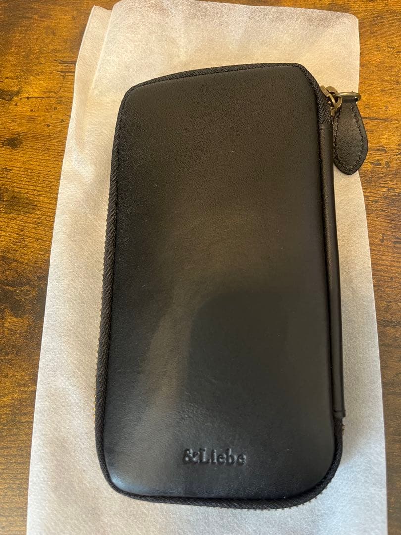 &Liebe アンドリーベ ジップペンケース　スムースブラック　筆記具　文房具