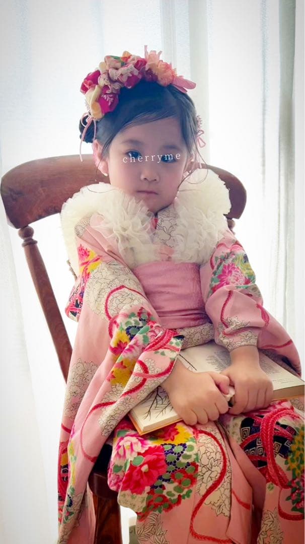 a*✿様 七五三　七五三髪飾り　ヘッドドレス　着物髪飾り　リメイク髪飾り　040