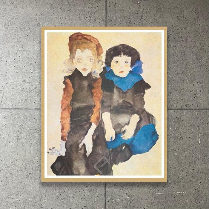 額装品/Two Girls/エゴン シーレ/アート/ポスター/インテリア