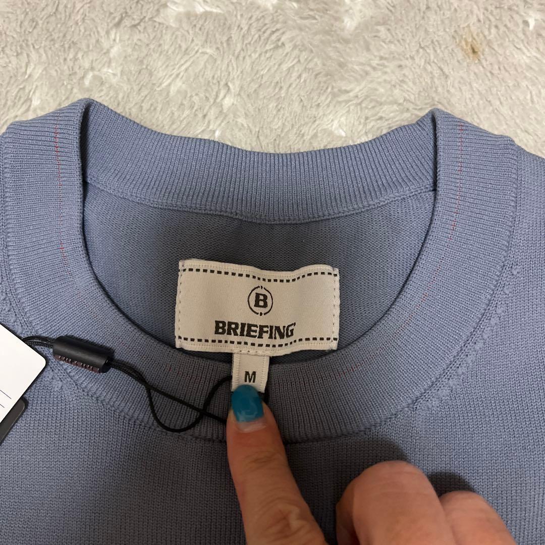 【新品】BRIEFINGゴルフ　レディース　グレー　クルーネックニット　M