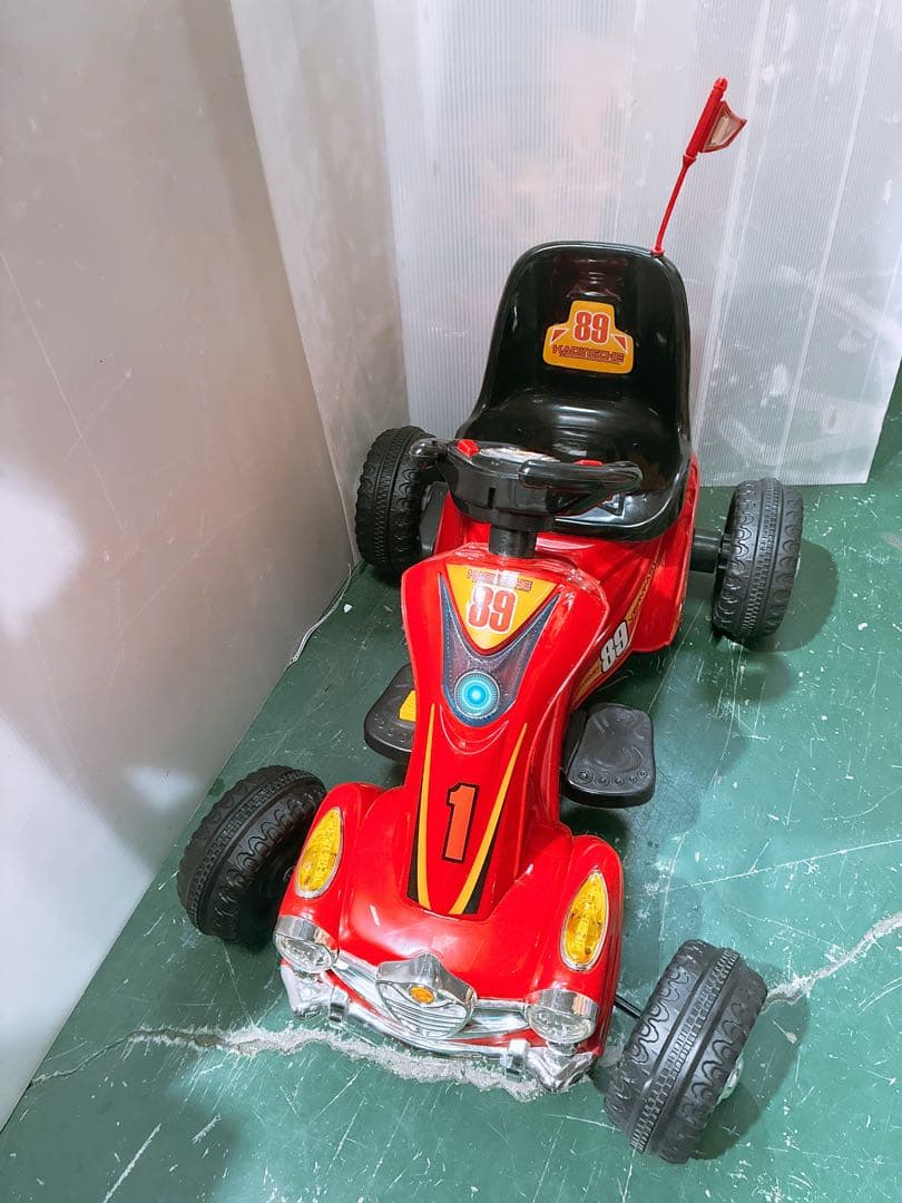 【ジャンク】電動カート 子供用 電動乗用カー レーシングカート 4輪 説明書付き