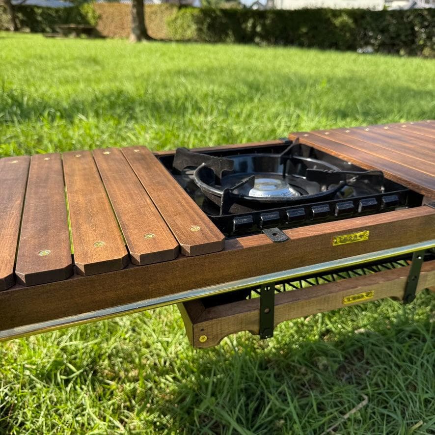 タフ丸金具 ウォルナット 木×エキスパンドメタル×真鍮パーツ IGTフレーム対応