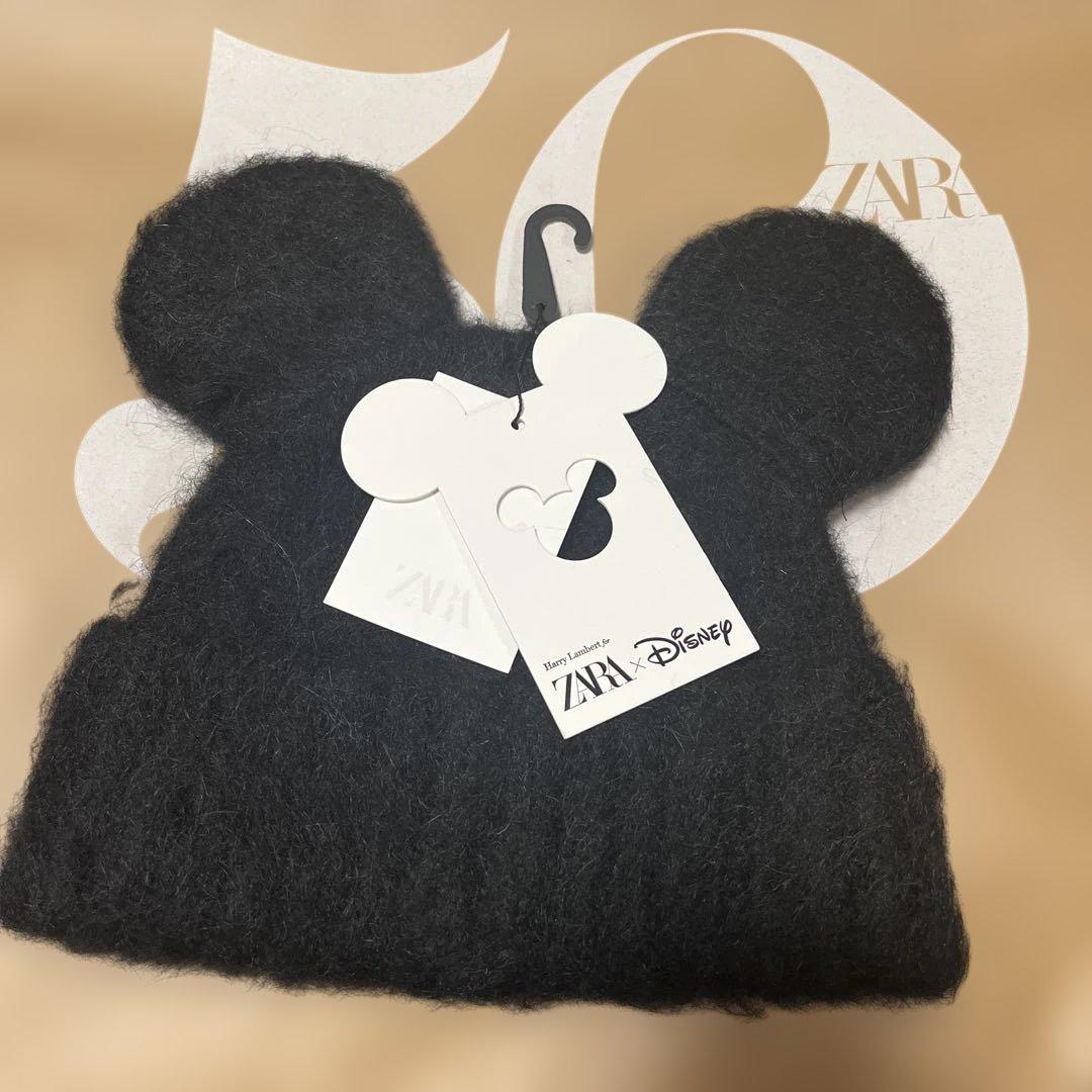 Mii　完売　親子セット　ZARA ミッキー　ニット帽　 ディズニー　耳