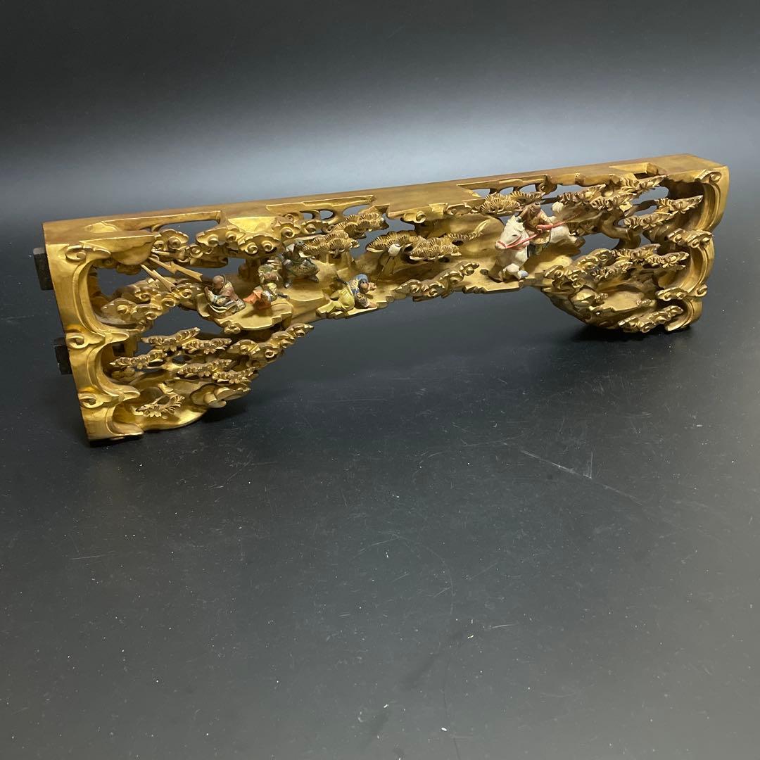 時代物　欄間　人物　褌夢刀作　昭和７年