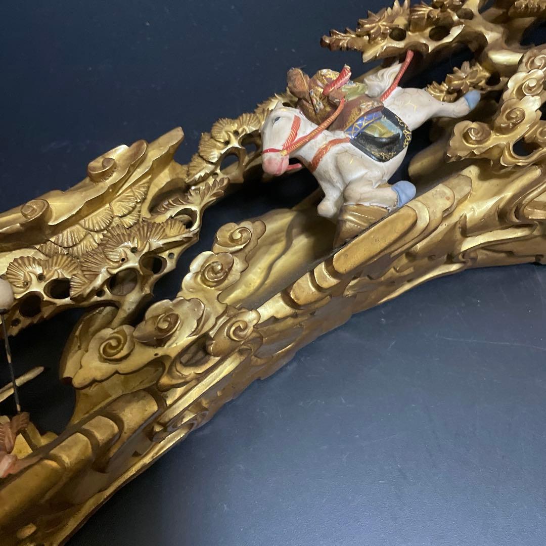 時代物　欄間　人物　褌夢刀作　昭和７年