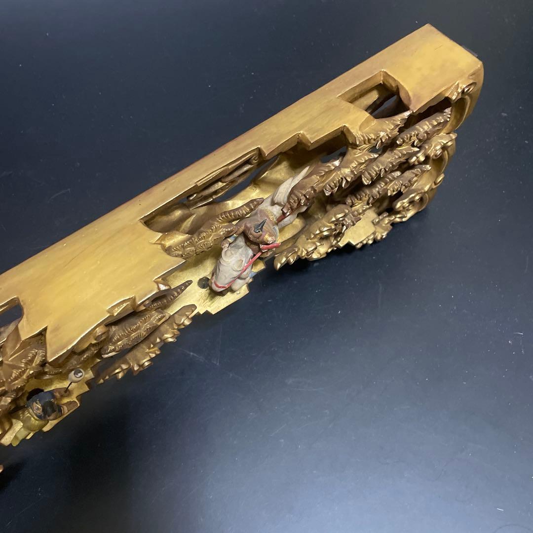 時代物　欄間　人物　褌夢刀作　昭和７年