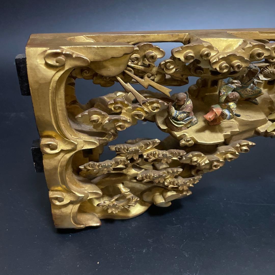 時代物　欄間　人物　褌夢刀作　昭和７年