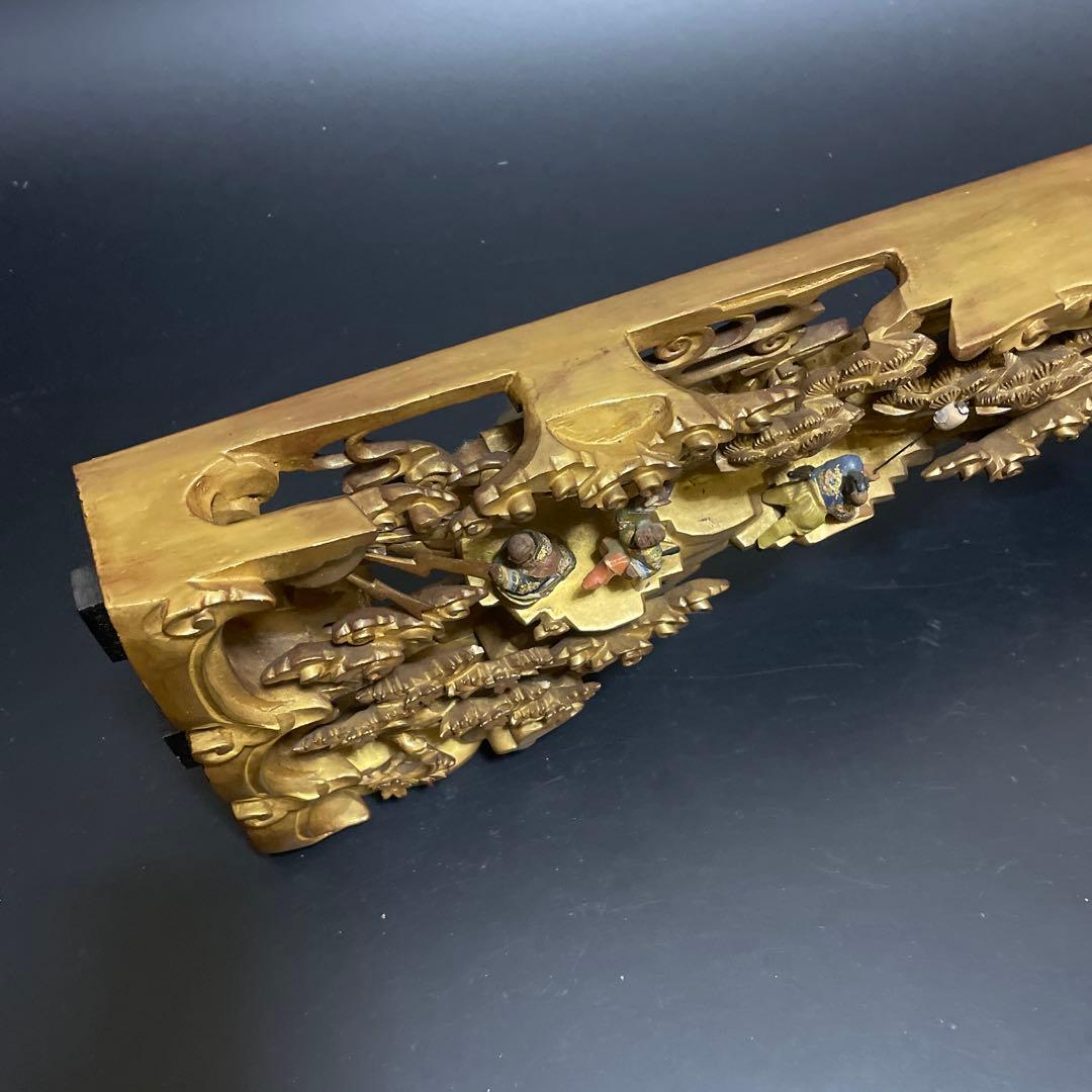 時代物　欄間　人物　褌夢刀作　昭和７年