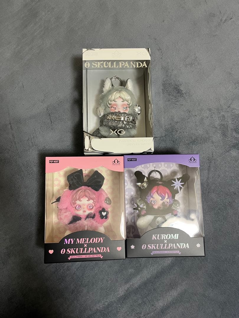 XG ＆Melody & Kuromi ぬいぐるみ3セットskull panda
