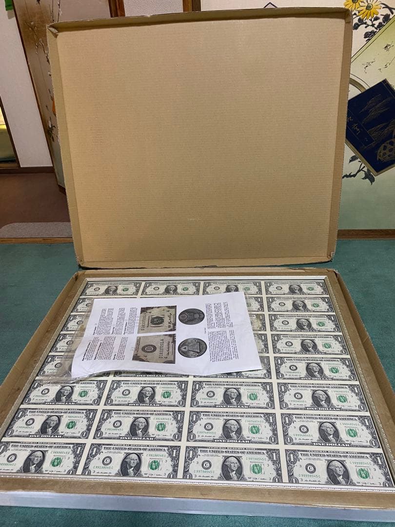 アメリカ1ドル紙幣フレームアート