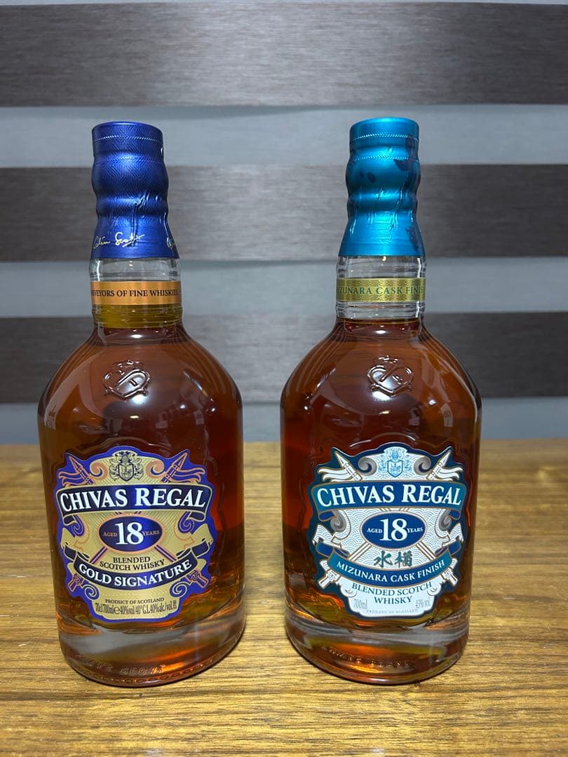 CHIVAS REGAL 18年 ゴールドシグネチャー & 水楢18年セット
