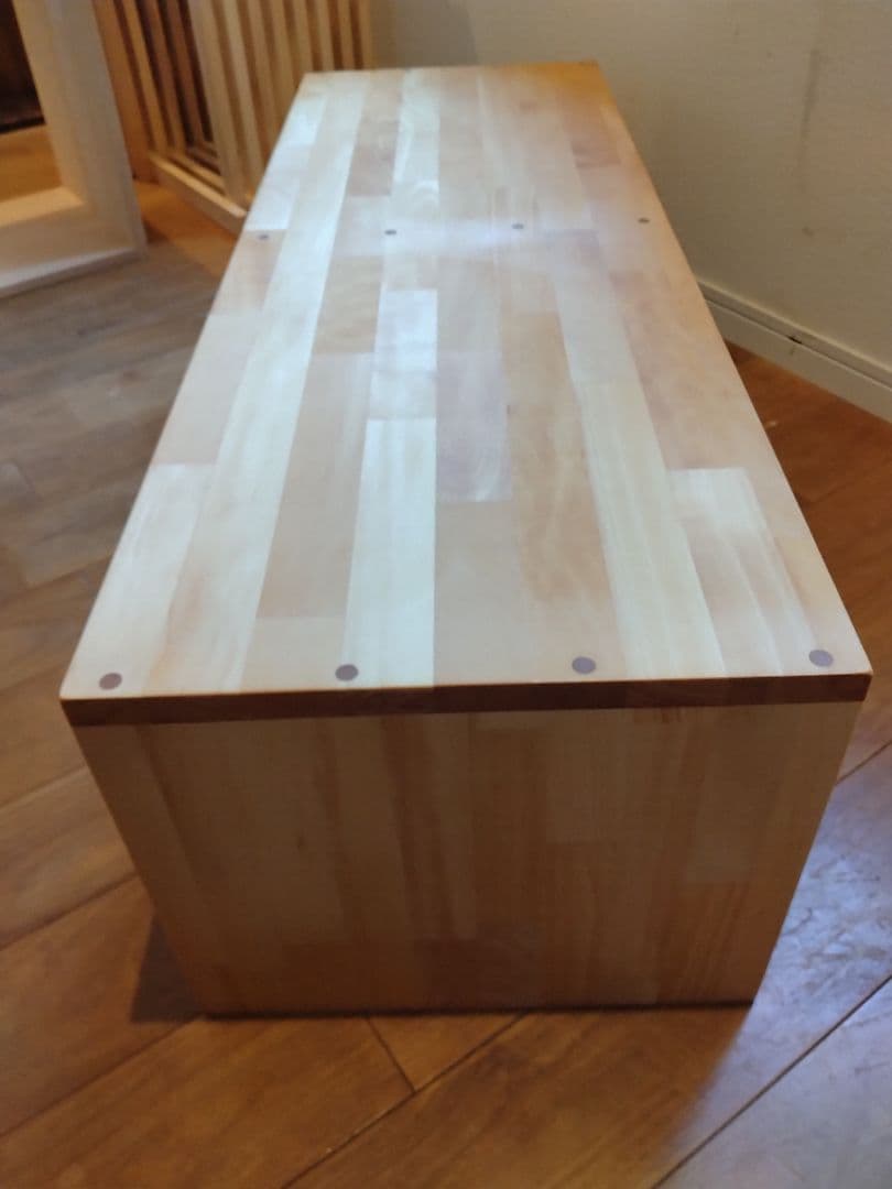 木製　ハンドメイド　オーダー　コの字　ベンチ　テレビ台　キヌカ　シェルフ