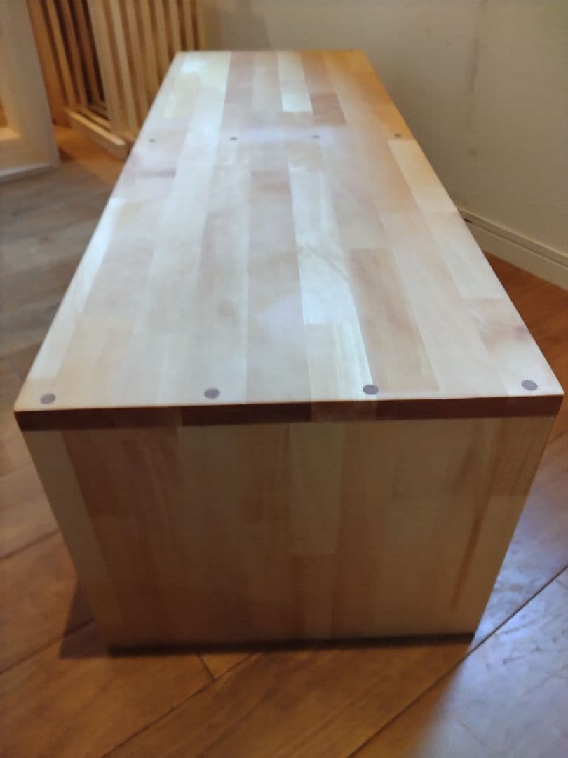 木製　ハンドメイド　オーダー　コの字　ベンチ　テレビ台　キヌカ　シェルフ