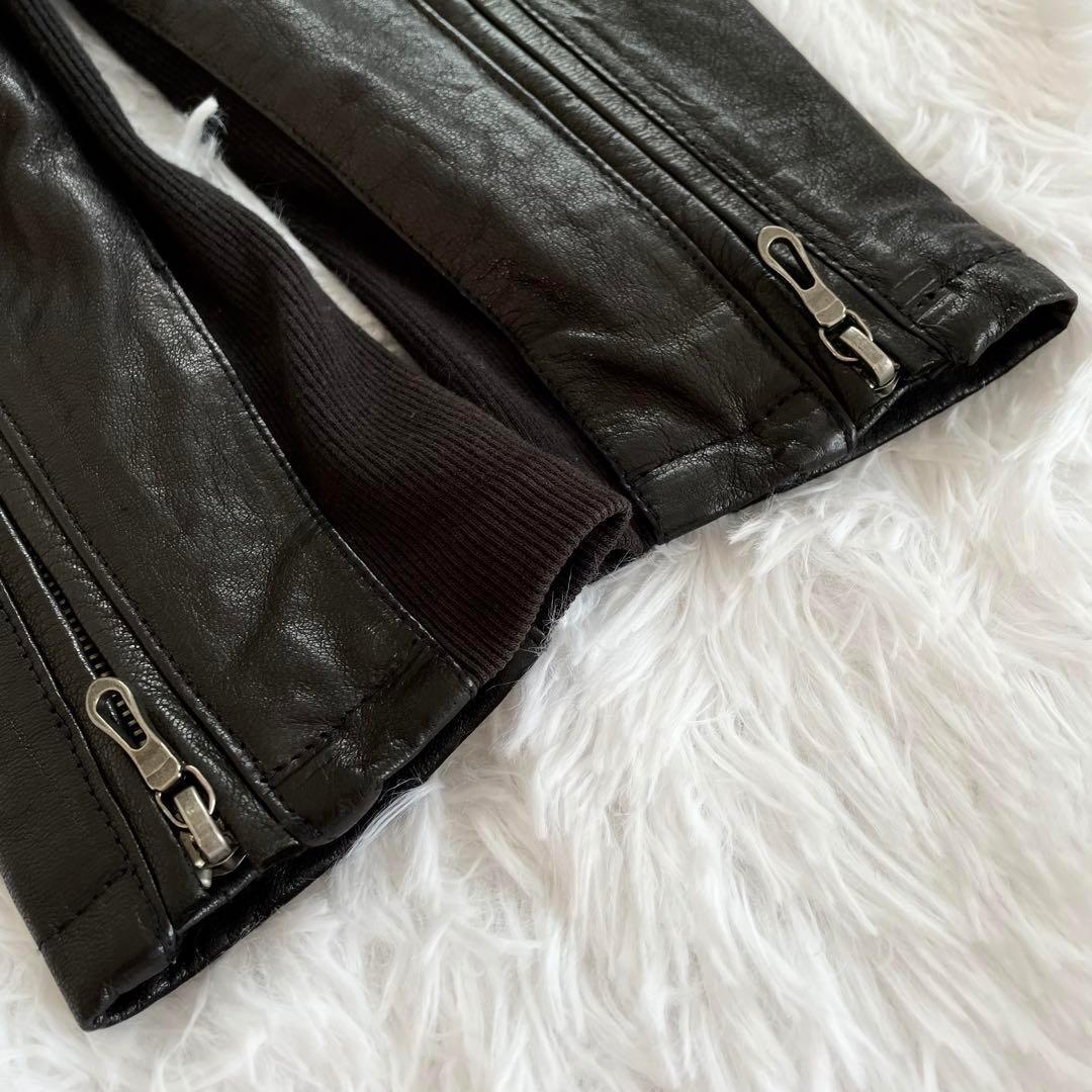 5351 POUR LES HOMMES シングルライダースジャケット レザー