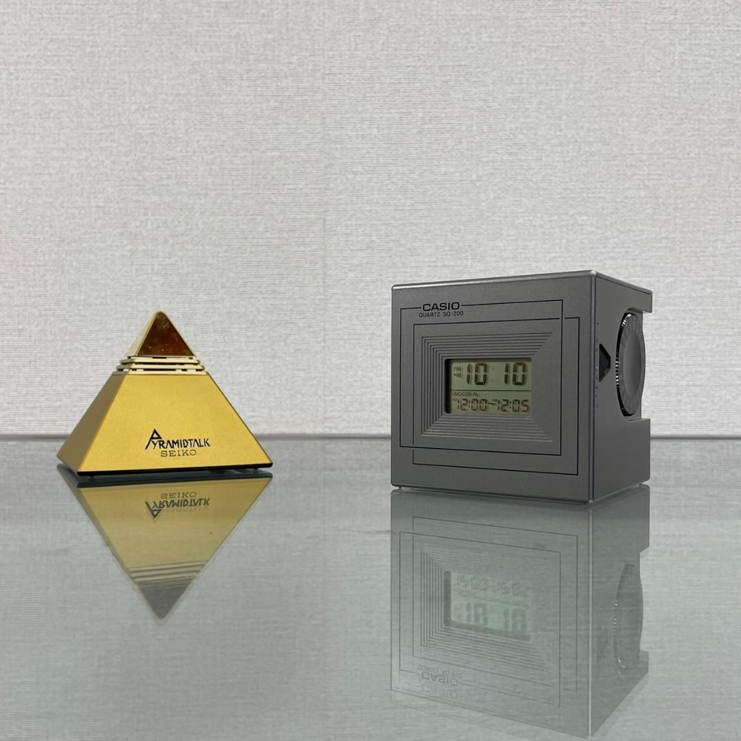 80's CASIO カシオ 置時計 ボイスクロック ポストモダン ヴィンテージ