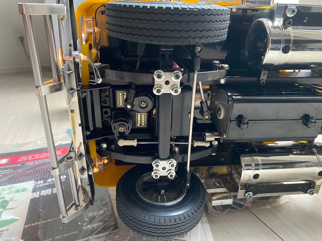 完成品3速ギアタミヤRC1/14 グローブライナーフラットヘッド6×4フルセット