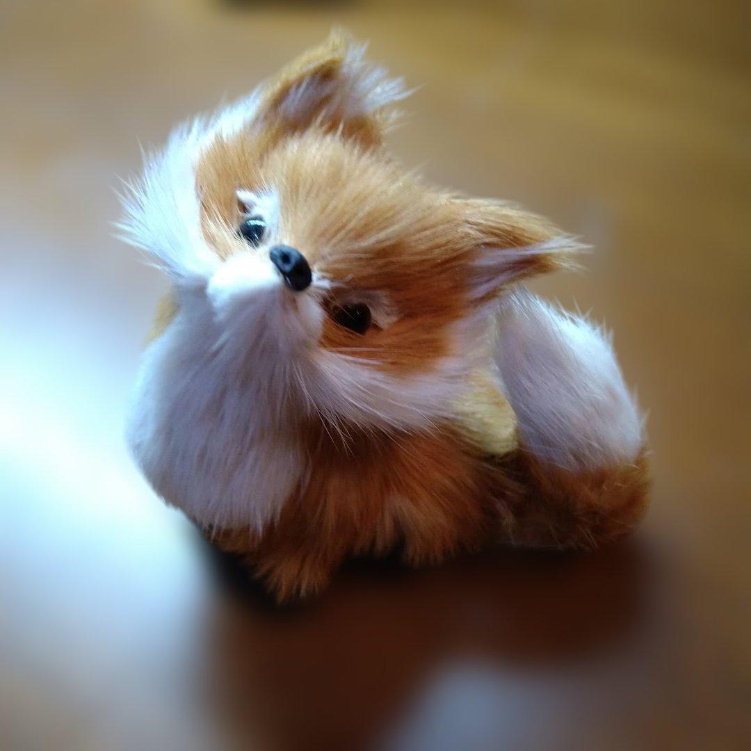 キツネ3体の置物　ビンテージ　ハンドメイド　一点物