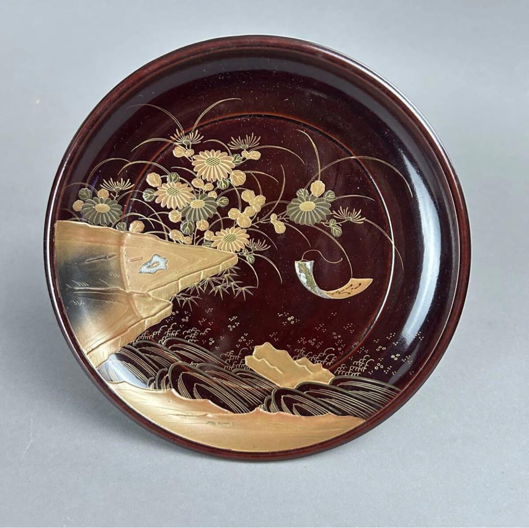 漆器皿10まいセット 金箔装飾 木箱付き