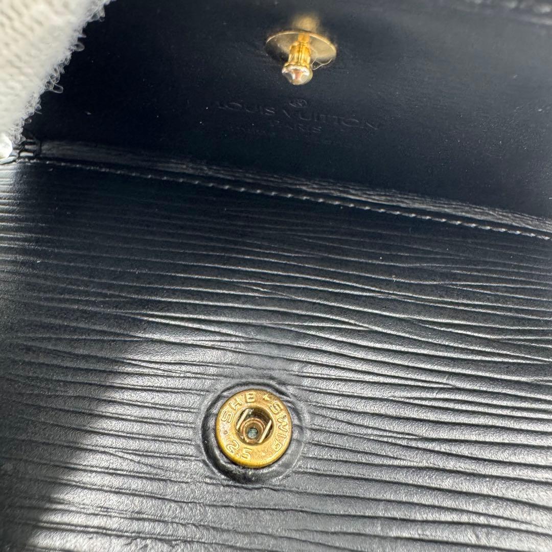 ルイ ヴィトン エピ ポルトモネ ビエ カルトクレディ レザー 3つ折財布 黒