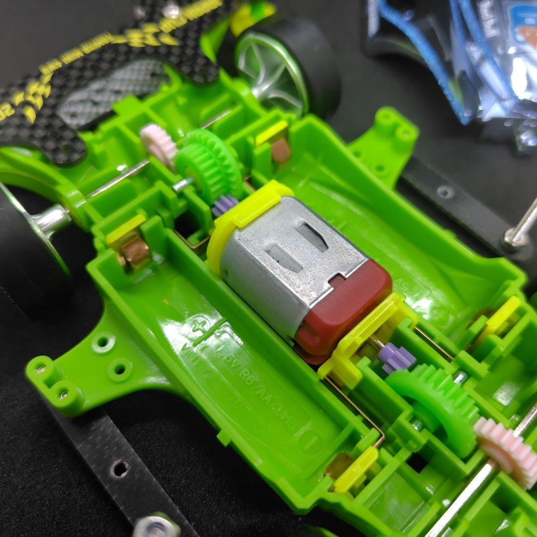 ミニ四駆完成品　デクロス01 DCR01 ライトブルーメッキボディ