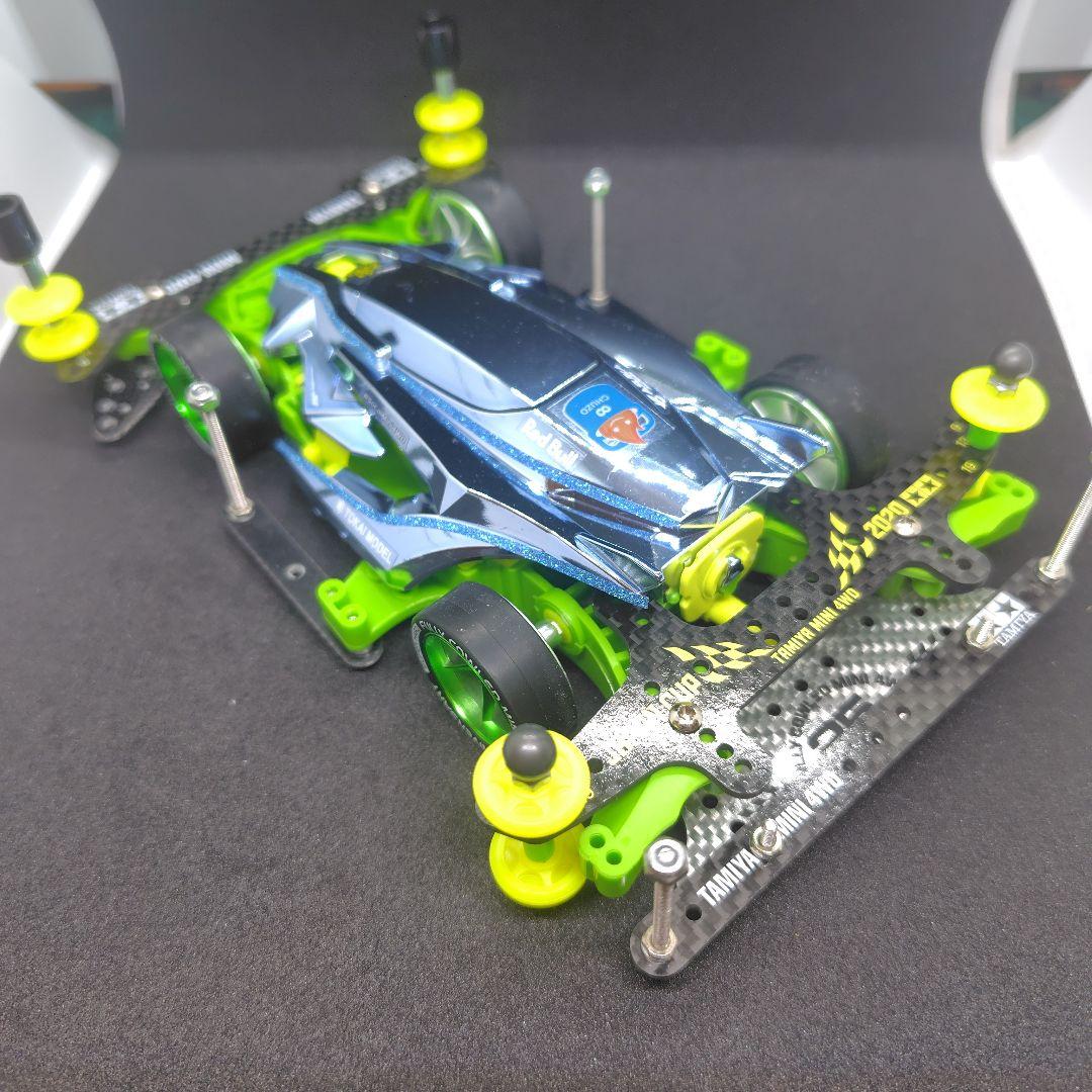 ミニ四駆完成品　デクロス01 DCR01 ライトブルーメッキボディ