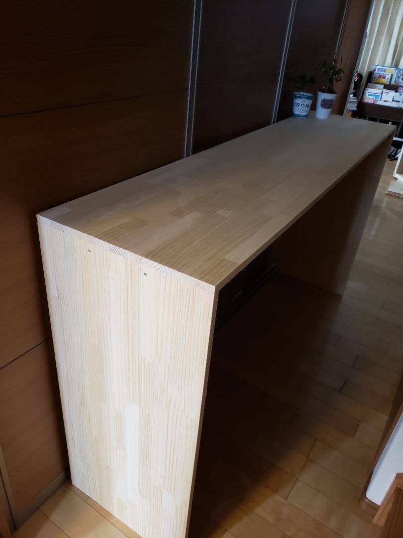 【∮mei∮さん】156×38高さ72ナチュラルクリア　カウンターテーブル