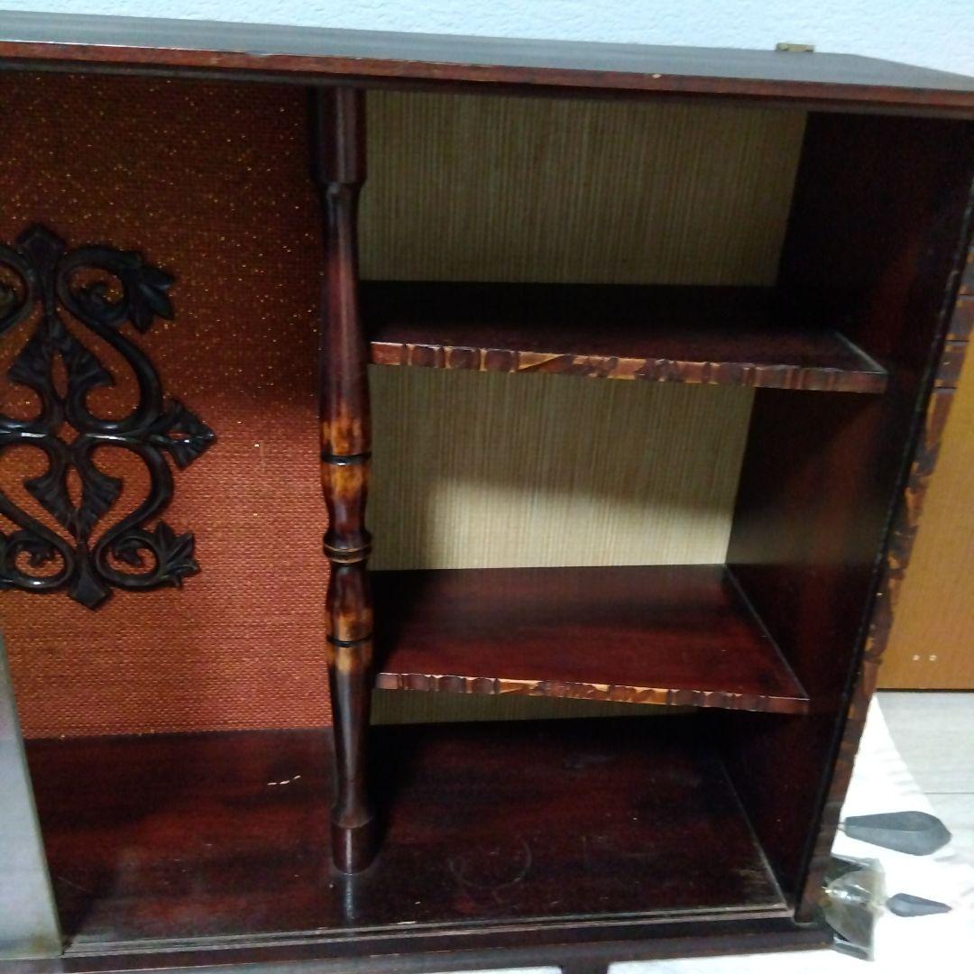 木製キャビネット アンティーク　棚　ボックス