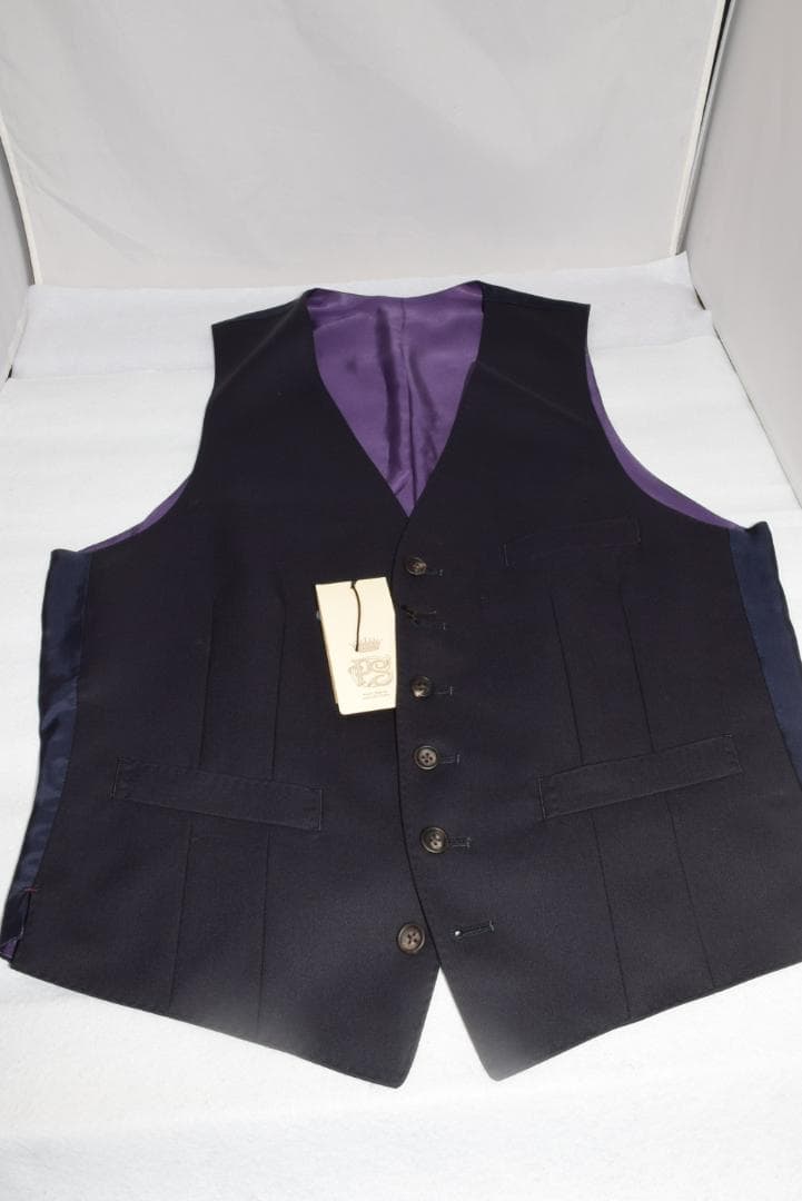 新品☆Paul Smith COLLECTION ベスト☆紺☆Lサイズ☆裏地紫