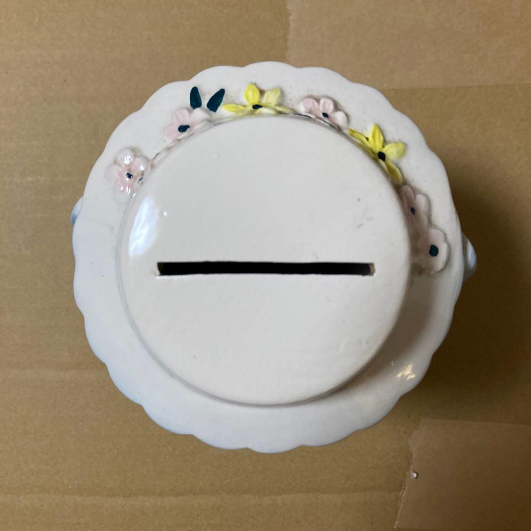 猫　貯金箱　陶器