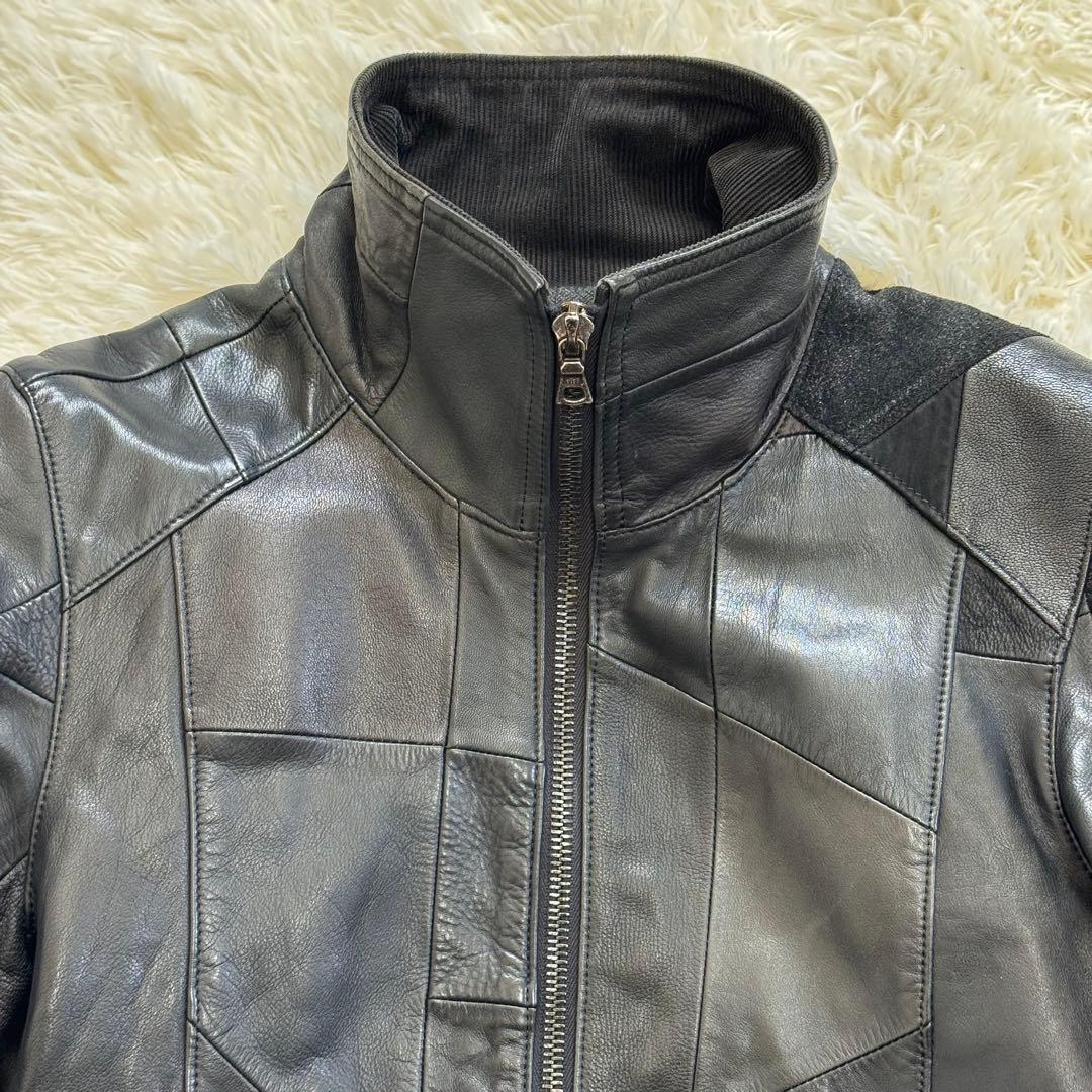 Lounge Lizard ラウンジリザード パッチワーク レザージャケット