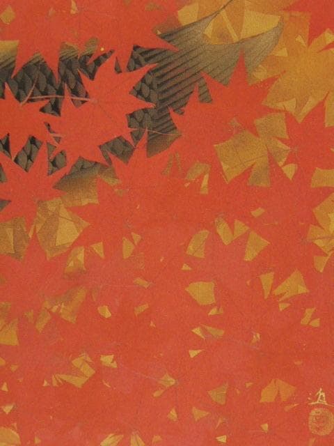 牧進、【秋の池】、希少画集画より、状態良好、新品高級額装付