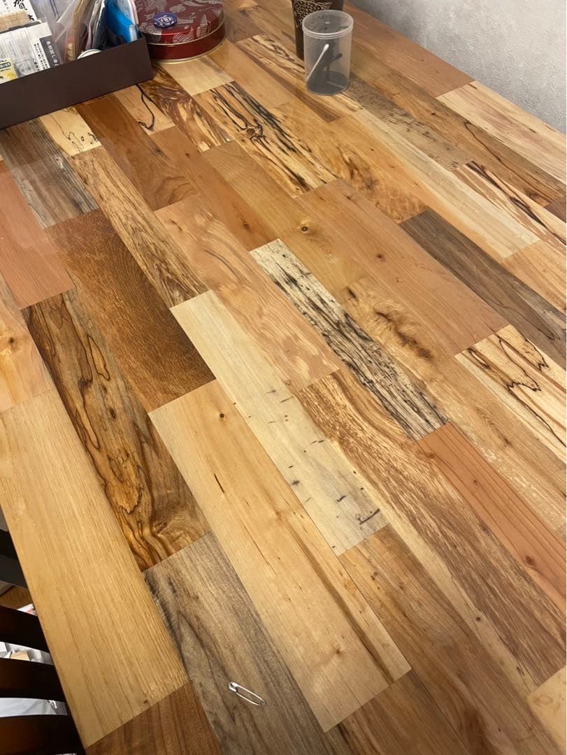 【J】木製パッチワークテーブル