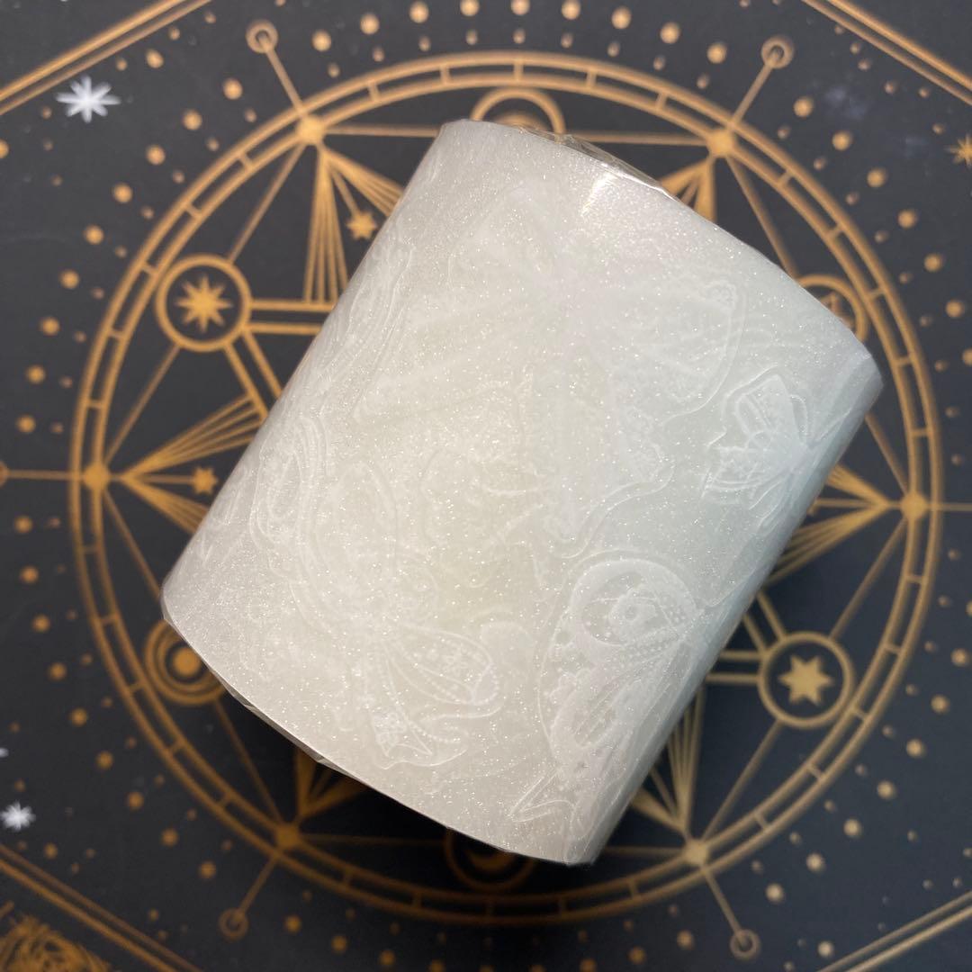 【9085】海外　マステ　5m巻　ラメ加工カッティング　レース　白リボン　装飾系