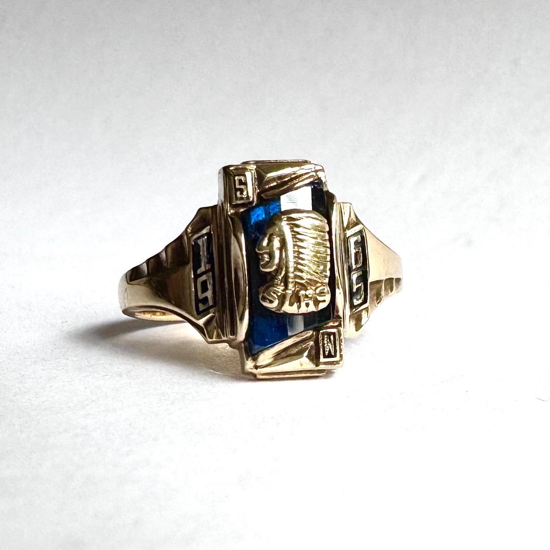アクセサリー K10YG JOSTEN College Ring 1965 Vintage
