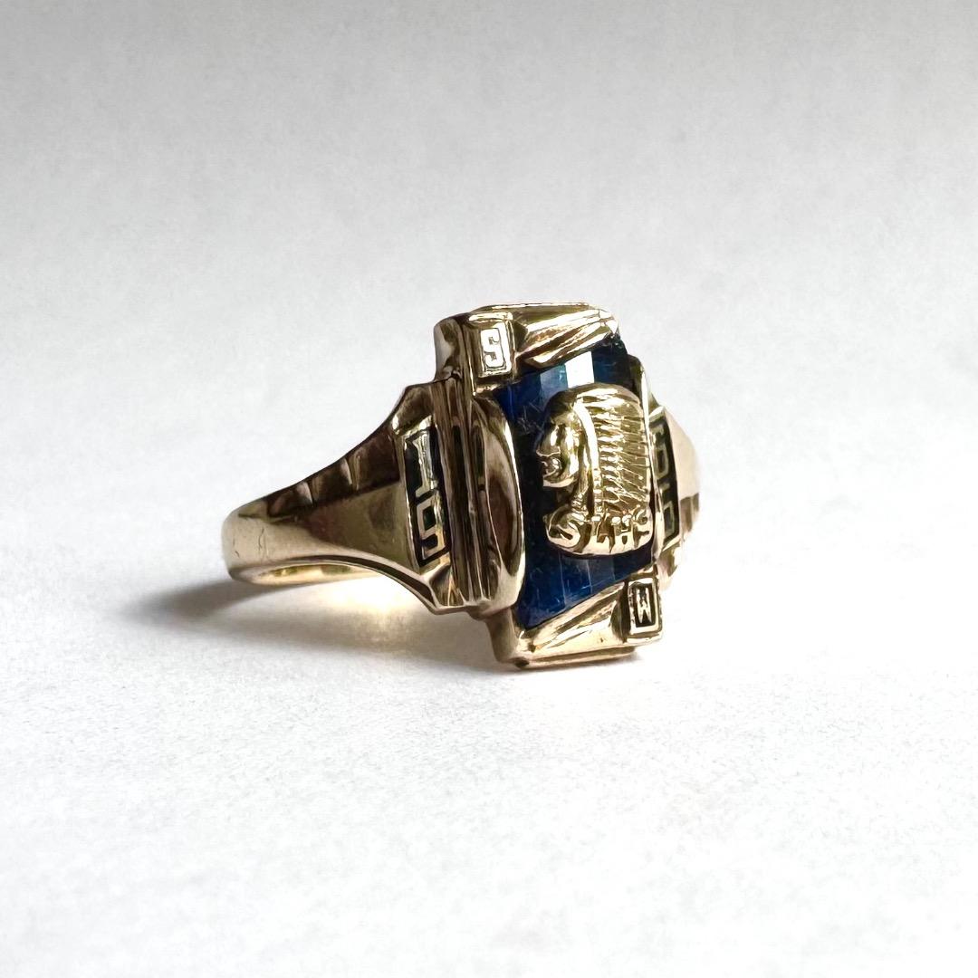 アクセサリー K10YG JOSTEN College Ring 1965 Vintage