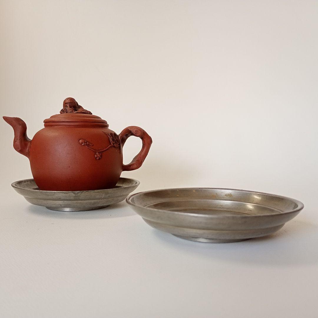 古錫　瓶敷　瓶座　急須台