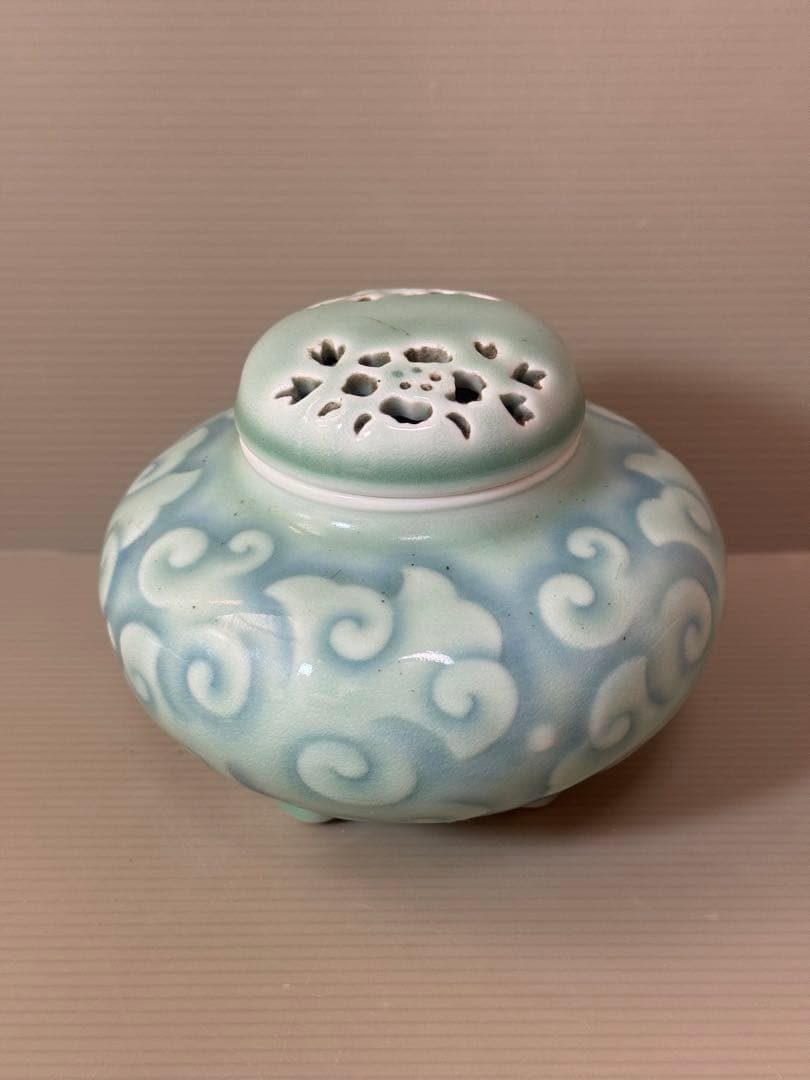 2791 希少　香蘭社　青磁　香炉