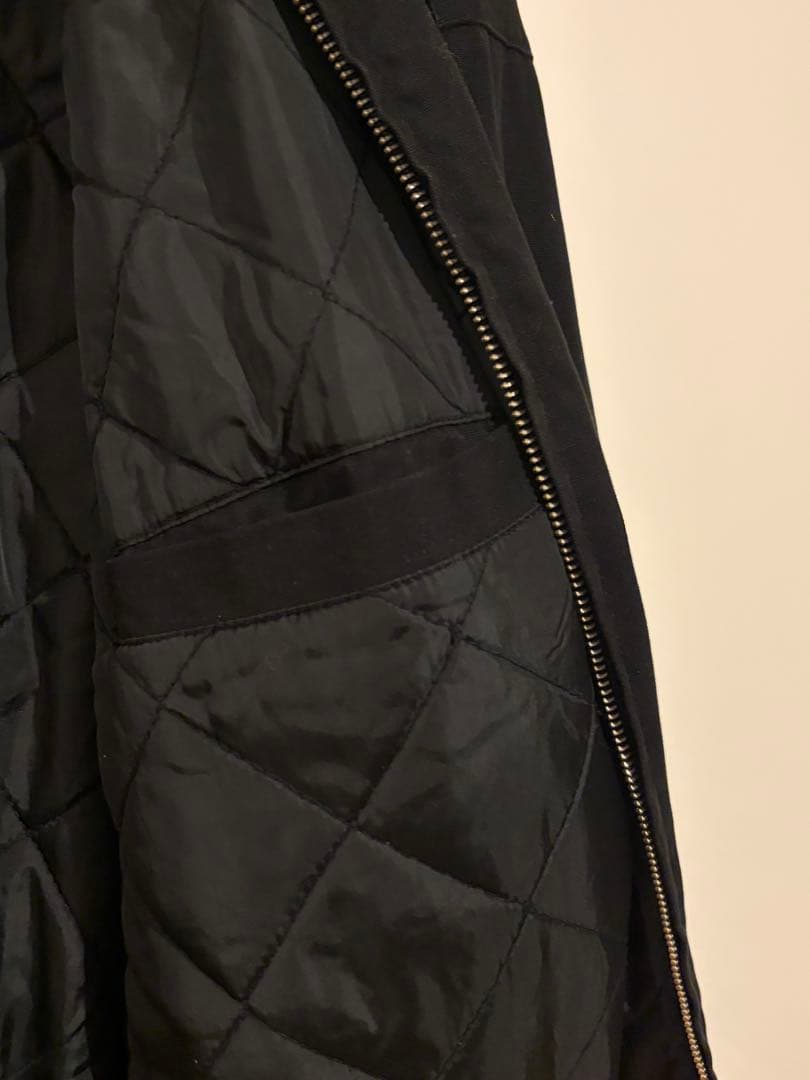 Supreme ブラック ジャンパー レザー襟