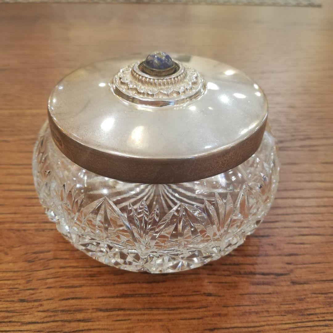 ◇英国アンティーク　スターリングシルバー蓋付　キャンディーボウル
