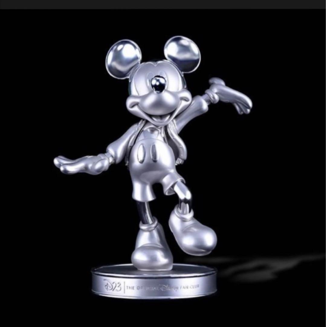 D23 2023年メンバー限定　ディズニー100周年　ミッキー　像　シルバー