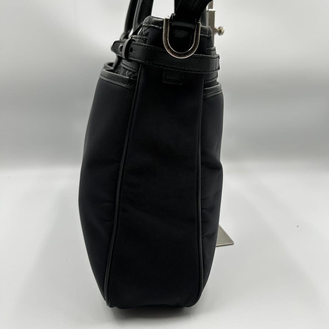 バーバリーブラックレーベル ビジネスバッグA4可　2way チェック　黒