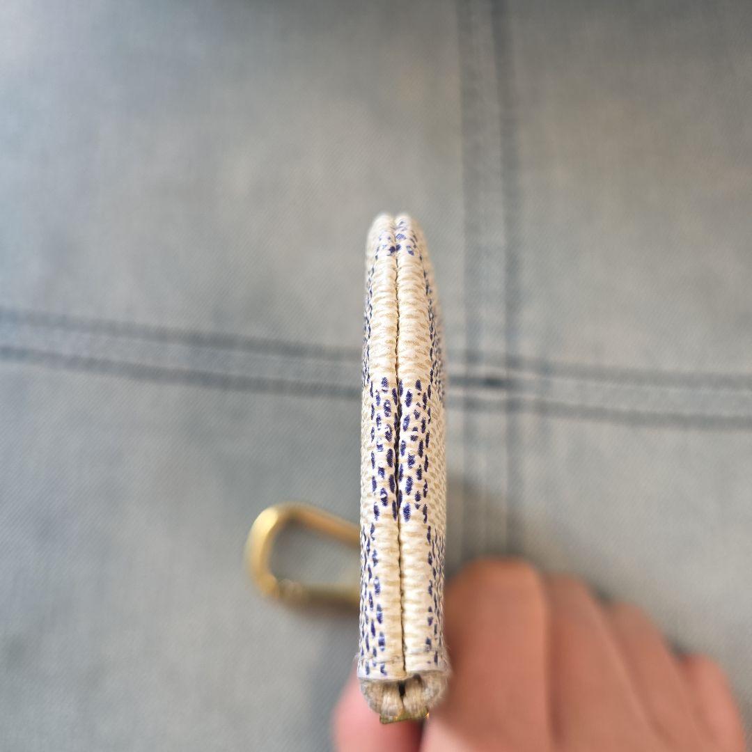 【Iza】 小銭入れ ダミエ アズール ポシェットクレ 中古品