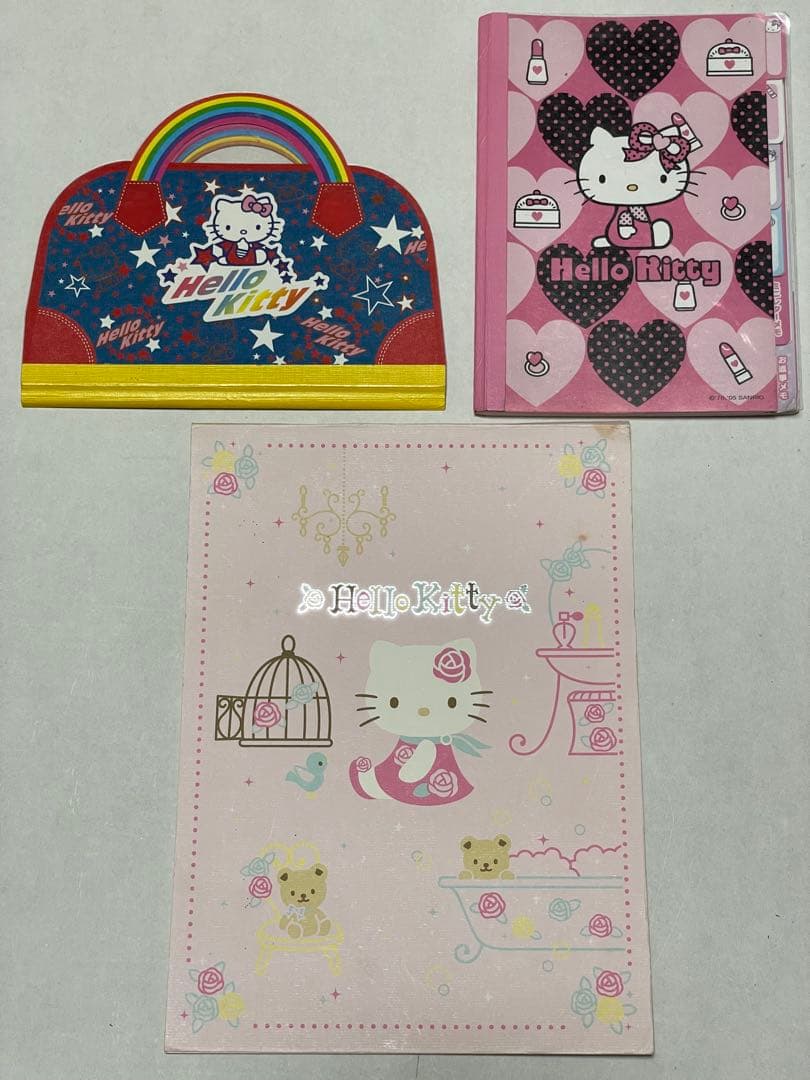ハローキティ メモ帳 バッグ型 ハート バラ 2002年 2005年 平成レトロ