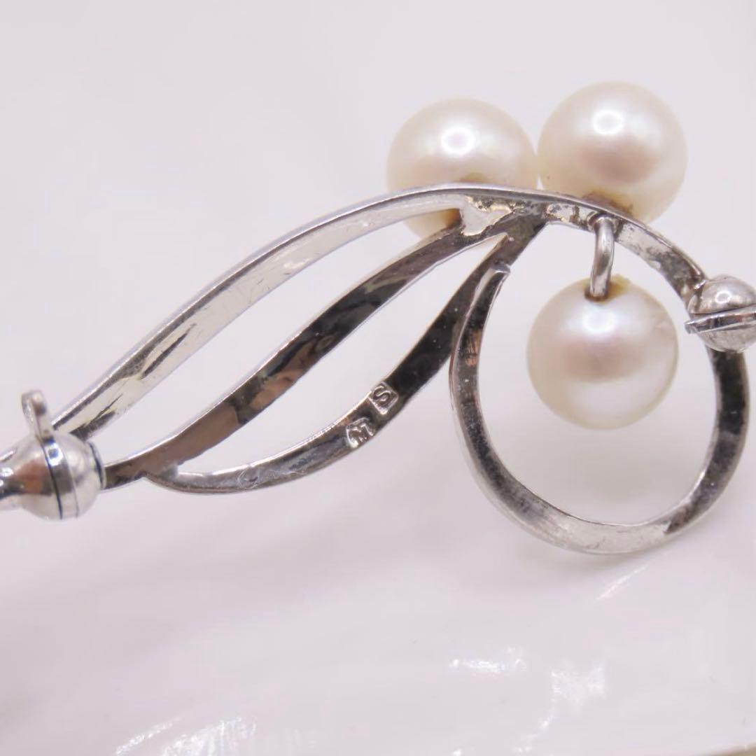 MIKIMOTO ブローチ　パール　ミキモト　シルバー　真珠　冠婚葬祭