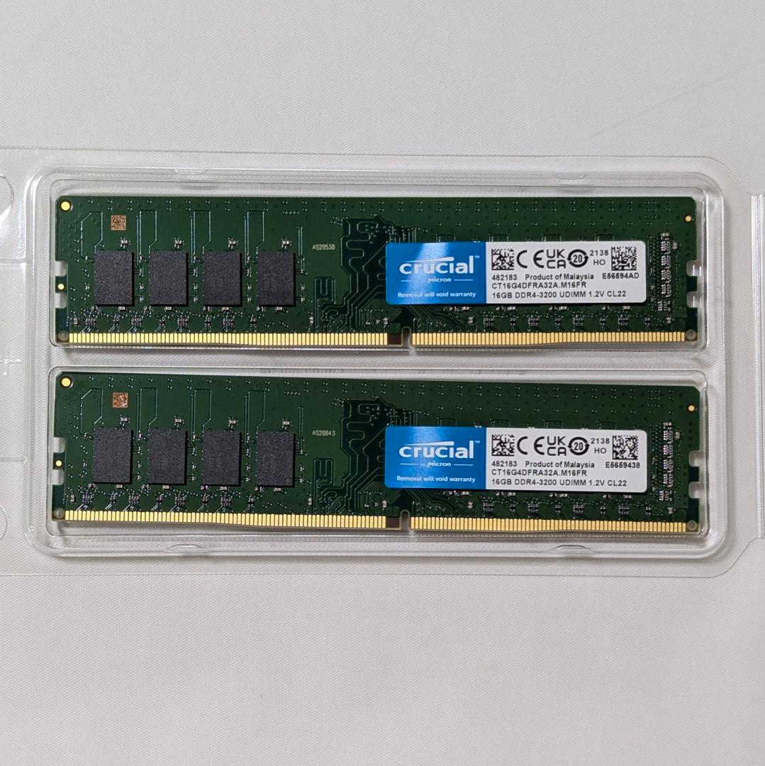 Crucial DDR4-3200 32GB (16GB×2) DIMM
